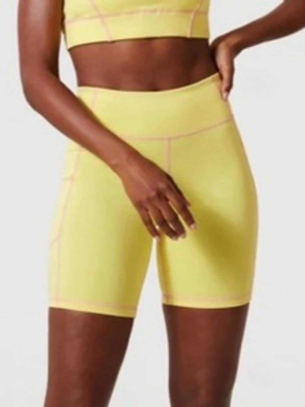Tuckernuck NWT Women's Jean Flex Sports Short Medium in Sundaze Yellow and Pink